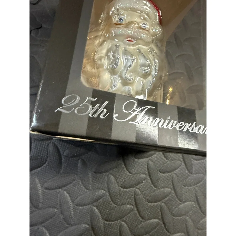 Christopher Radko Santa Ornament 25th Anniversary Glass Christmas 2010 Kmart NIB